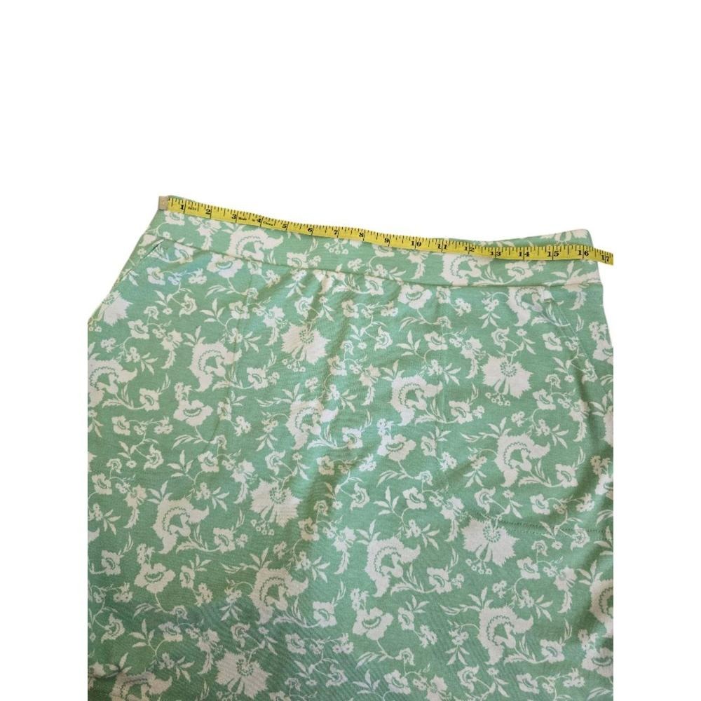 Croft Barrow Mint‎ Green A-Line Floral Pattern Mini Skirt Skort Pockets Med - Picture 7 of 11